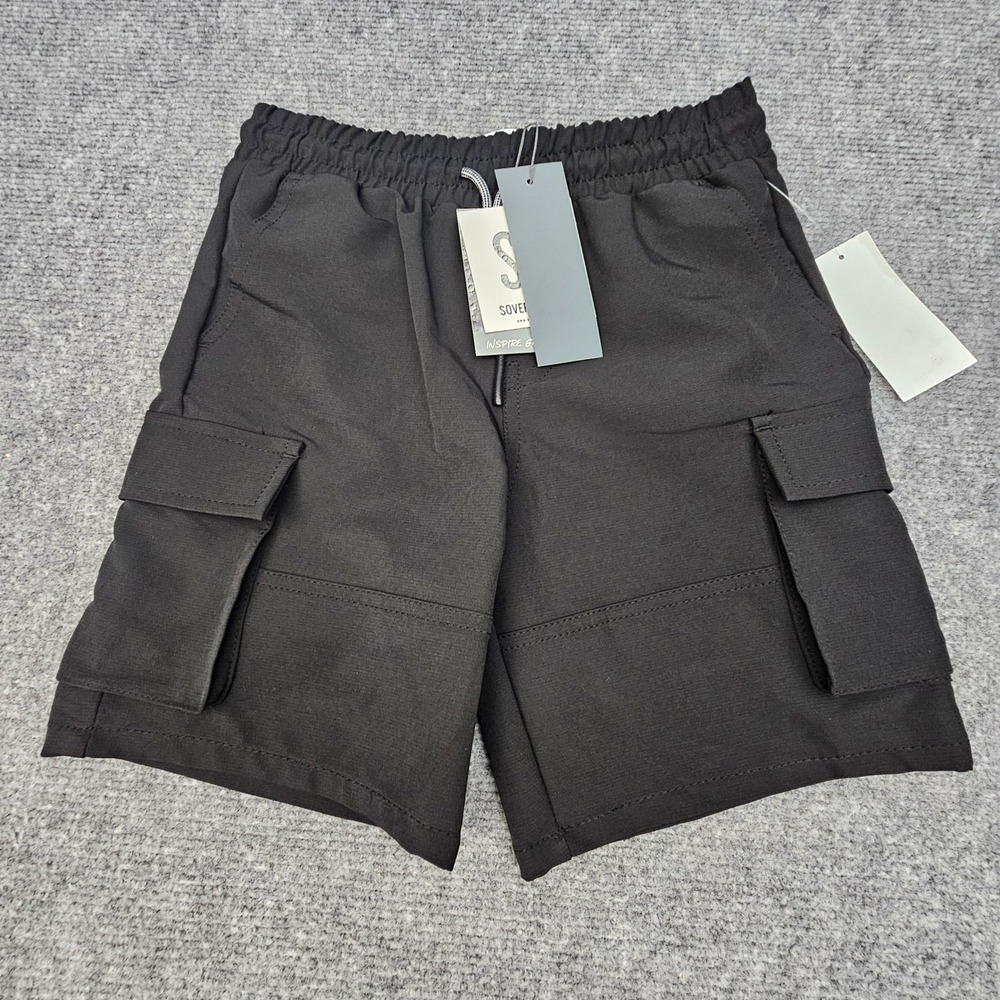 Sovereign Code‎ Girls Cargo Shorts Stretch Wrinkle Free Comfort Black Size 7/8